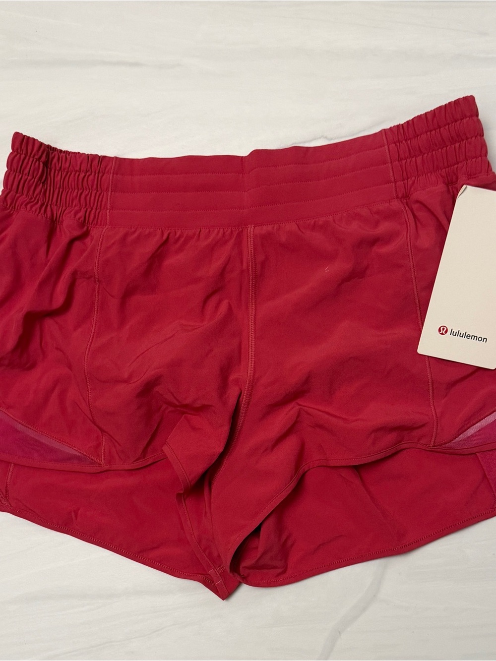 lululemon hotty hot hr short 1.5” lined raspberry color